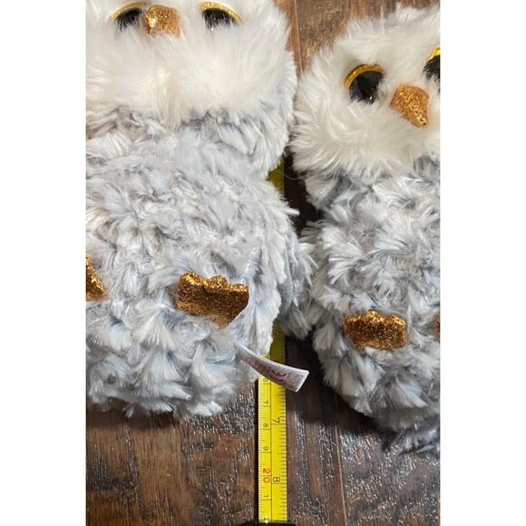 Owl Babies Ty Beanie Boos Owlettes & Brown Owl Plush Set Of 3 - Picture 8 of 16